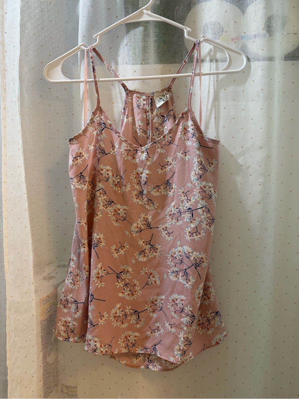 Paper Crane Blush Floral Satin Camisole